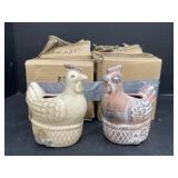Set of 4 Ceramic Birds