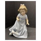 NAO by Lladro Figurine - Girl with Puppy