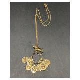 Necklace Stamped 10 K with Monogrammed Horse