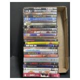 Tray of DVDs