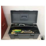 19 In. Tool Box And Contents, Broken Latches