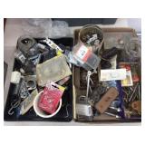 2 Trays - Electrical Parts, Hardware Etc.