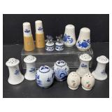 Blue/White Salt & Pepper Sets