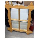 Wooden Window Mirror, 36x30 "