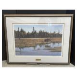 Framed Numbered Print by Jake Vandenbrink - Moose