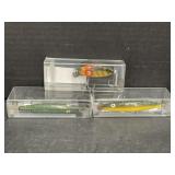 3 Heddon Fishing Lures:  Dying Flutter (2),