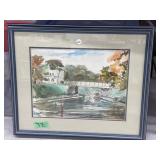 Framed Watercolour - Trent-Severn Waterway Lock