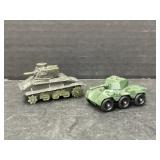2 Army Tank Toys:  Dinky 
