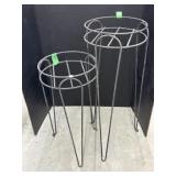 2 Metal Plant Stands, Tallest Is 27 In.
