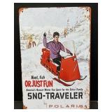Metal Sign - Sno-Traveller 11 3/4 x 8