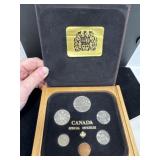 1982 Canadian Six Coin Set in Wooden Case