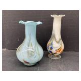 2 Vases 7.5 & 8 " Tall