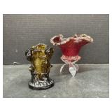 Art Glass Bowl & Vase