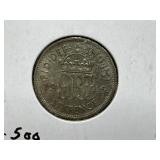 1946 Great Britain 6 Pence Coin