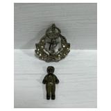 Vintage Brooch and Miniature Metal Body