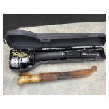 Daiwa mini cast fishing rod and reel, fillet knife
