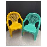 2 Plastic Toddler Chairs