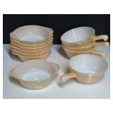 Fire-King Peach Lustre Soup Bowls - 2 Styles