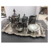 Mismatched Silver Plate Serving Items