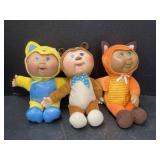 3 Cabbage Patch Baby Dolls in Animal Costumes