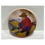 1 oz .999 Copper Round - Prospector Coloured