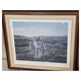 Framed Wolf Print by Lisa Calvert, 28x32 "