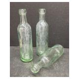 3 Blob Top Antique Bottles