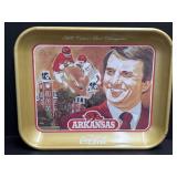 Metal Coca-Cola Tray - Arkansas 1976 Cotton Bowl