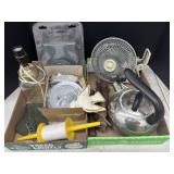 2 Trays - kettle, heater, fan, mason jar light,