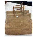 leather log carrying sling