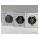 50 Cents (x3) Unc - BU