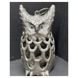 Cast Iron Owl Candle Lantern