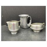 Metal Mug, Cream & Sugar