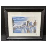Framed Print " Skyline " Vancouver 13 x 10.5 "