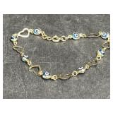 417 (10 kt) Gold Love Hearts & Protective Eye