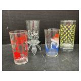 4 Vintage Glasses