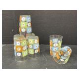 7 Vintage Juice Glasses