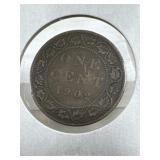 1902 Canadian One Cent Coin F