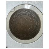 1903 Canadian One Cent Coin VF