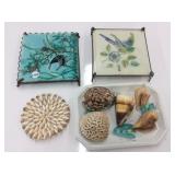 Sea Shells, Ceramic Trivets, Trinket Plate