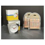 3 Clocks and 2 Sets of Coasters