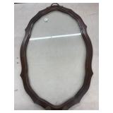 Tea Wagon Glass/Wood Tray, 26x16 "