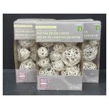 5 pkgs of Rattan Dï¿½cor Lights Battery Operated LED