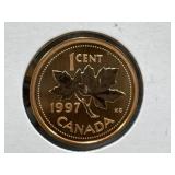 1997 Canadian 1 Cent Coin - GEM