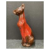 Ceramic Cat Figurine, 13 "