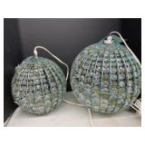 2 Beaded Hanging LIghts