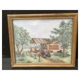 Framed Coca-Cola Garage Print, 9x11 "