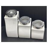 3 Canisters with Spoons