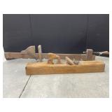 Antique Wood Plane 26 " Long and Wooden Bar