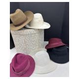 Hat Box With  6 Womenï¿½s Hats